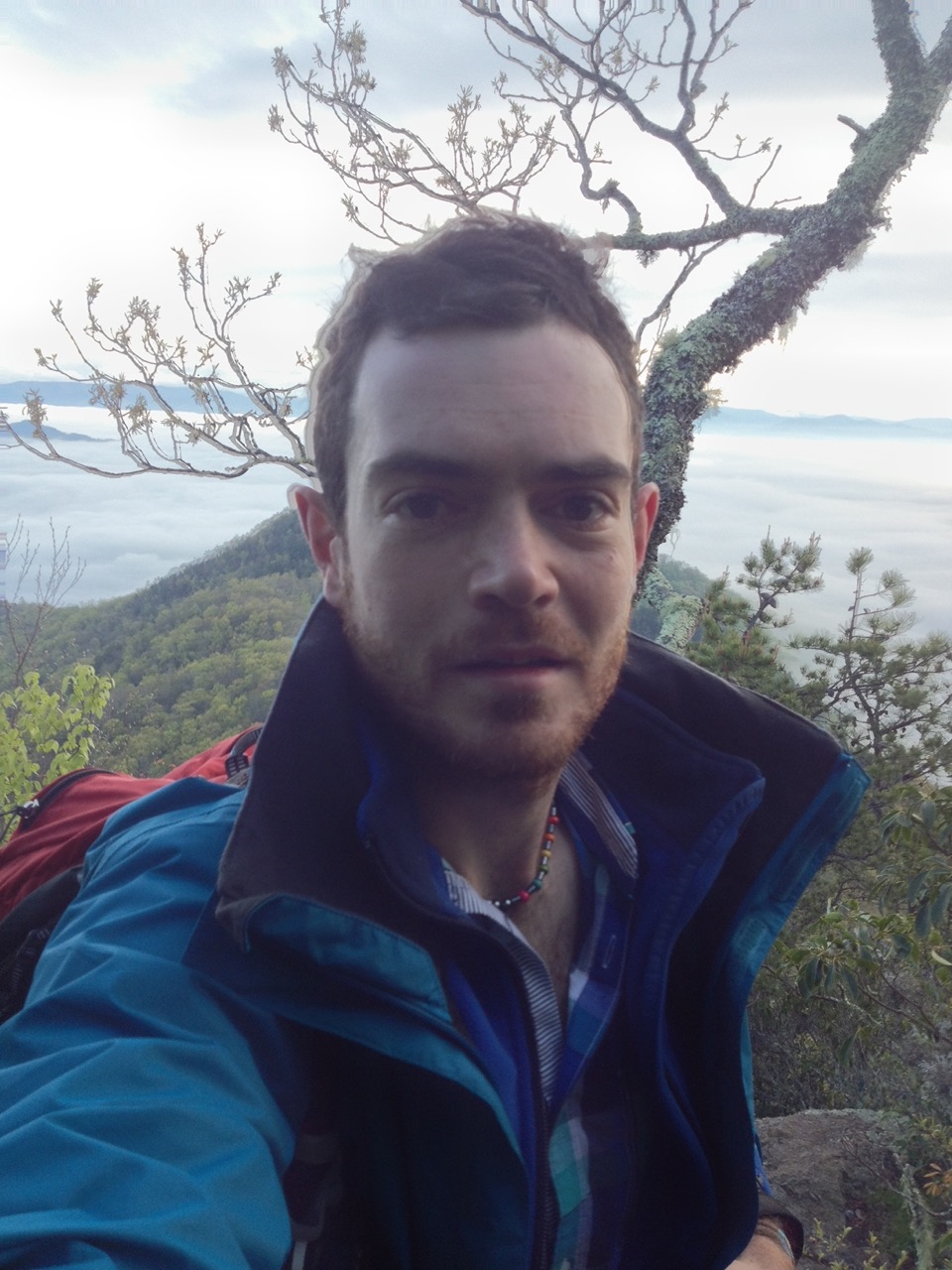 Posing in front of the mountains